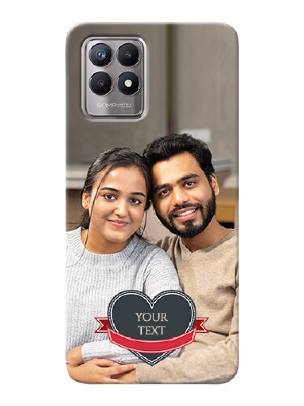 Custom Realme 8i mobile back covers online: Just Married Couple Design