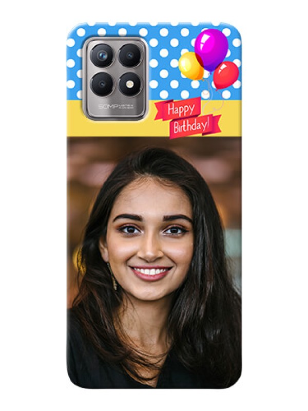 Custom Realme 8i custom mobile back covers: Happy Birthday Design