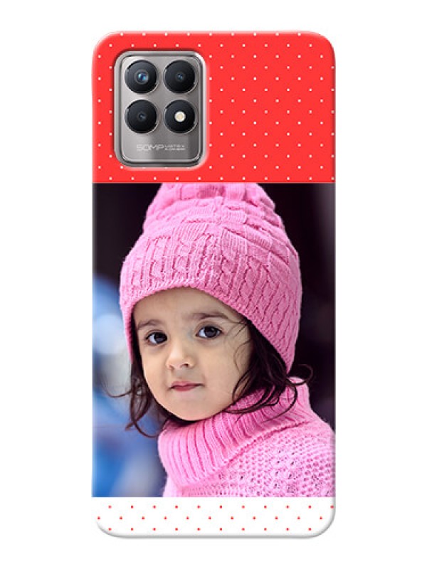 Custom Realme 8i personalised phone covers: Red Pattern Design