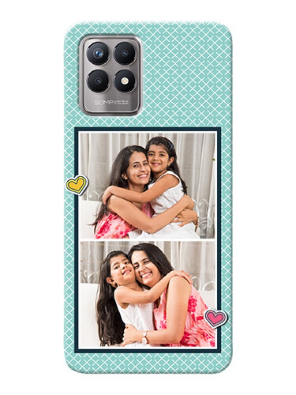 Custom Realme 8i Custom Phone Cases: 2 Image Holder with Pattern Design