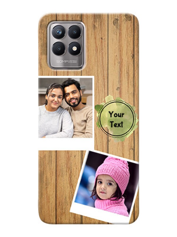 Custom Realme 8i Custom Mobile Phone Covers: Wooden Texture Design