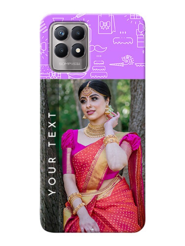 Custom Realme 8i Personalized Phone Cases: Birthday Icons Design