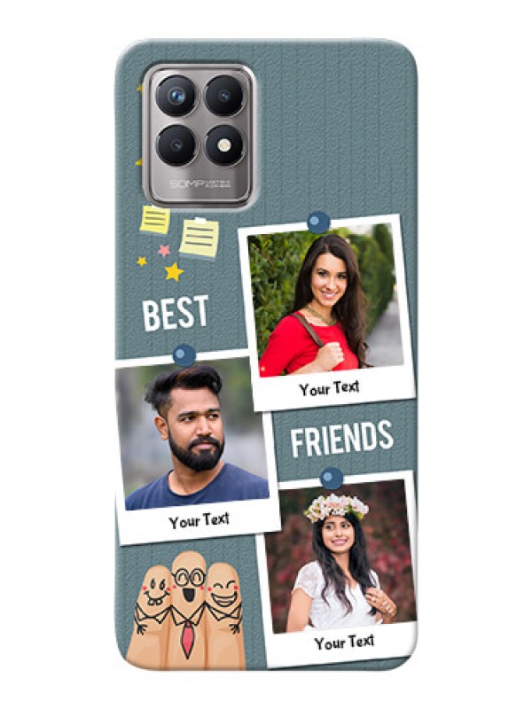 Custom Realme 8i Mobile Cases: Sticky Frames and Friendship Design