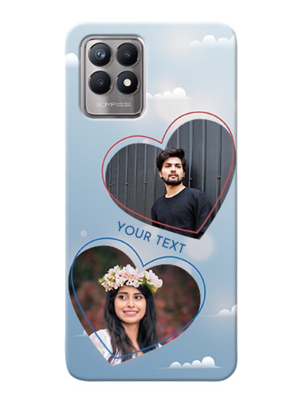 Custom Realme 8i Phone Cases: Blue Color Couple Design 