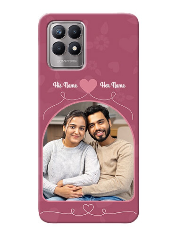 Custom Realme 8i mobile phone covers: Love Floral Design