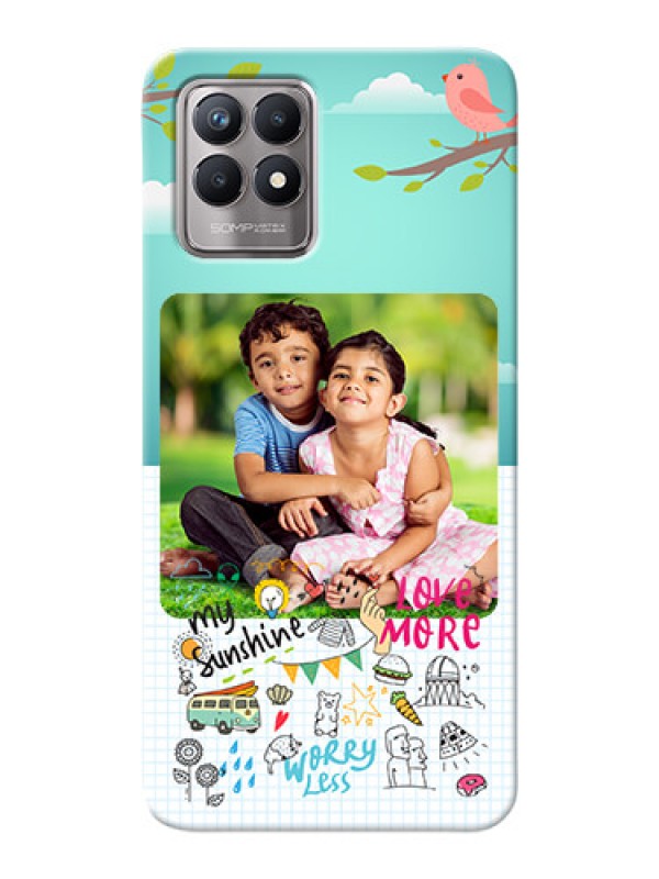 Custom Realme 8i phone cases online: Doodle love Design