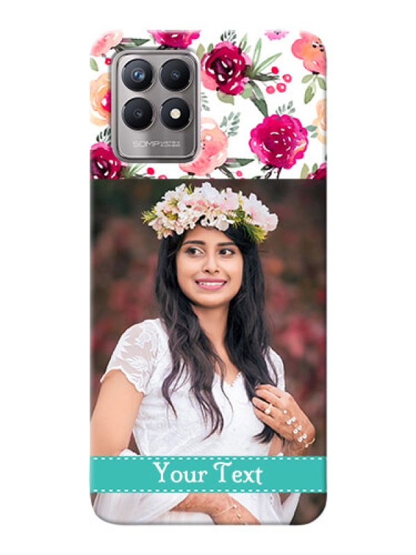 Custom Realme 8i Personalized Mobile Cases: Watercolor Floral Design