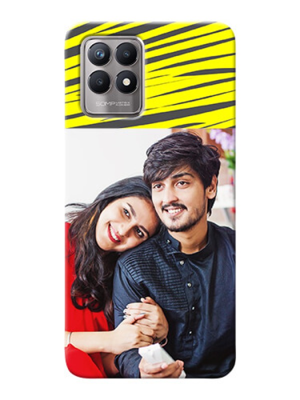 Custom Realme 8i Personalised mobile covers: Yellow Abstract Design