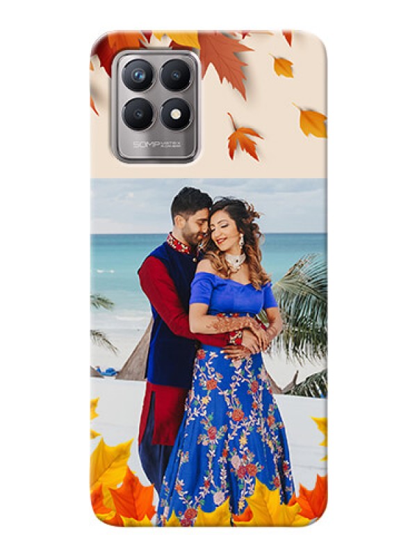 Custom Realme 8i Mobile Phone Cases: Autumn Maple Leaves Design