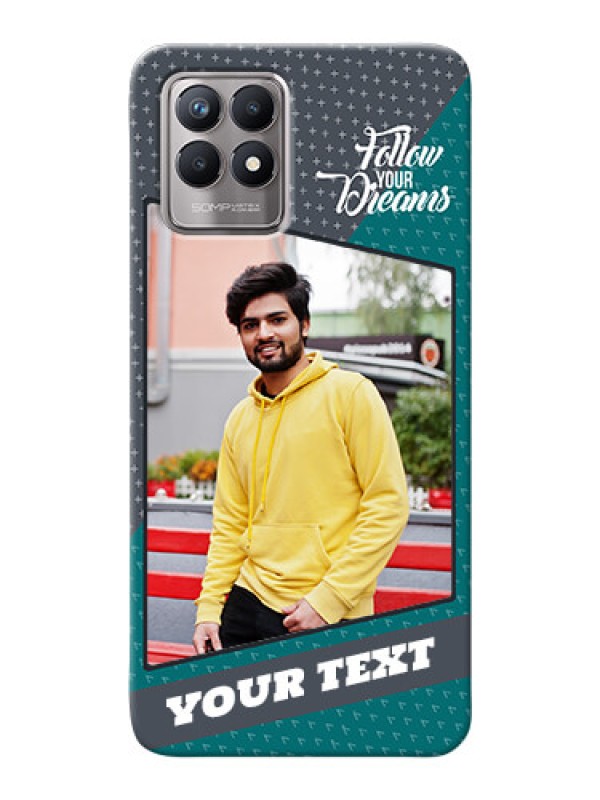 Custom Realme 8i Back Covers: Background Pattern Design with Quote