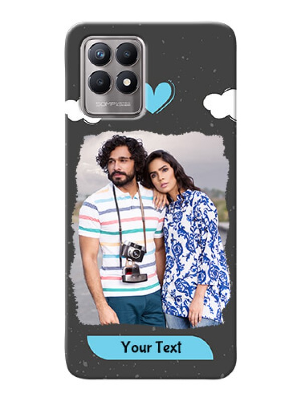 Custom Realme 8i Mobile Back Covers: splashes with love doodles Design