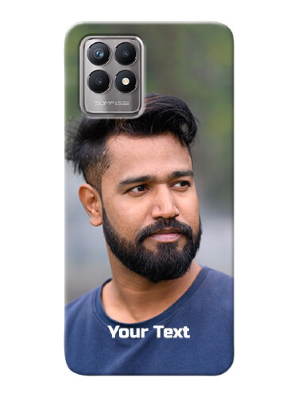 Custom Realme 8i Mobile Cover: Photo with Text