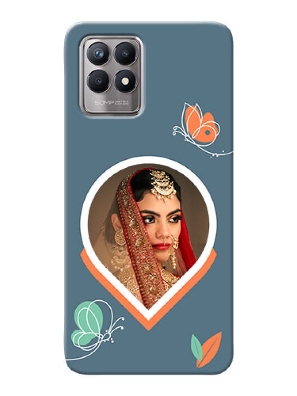 Custom Realme 8I Custom Mobile Case with Droplet Butterflies Design