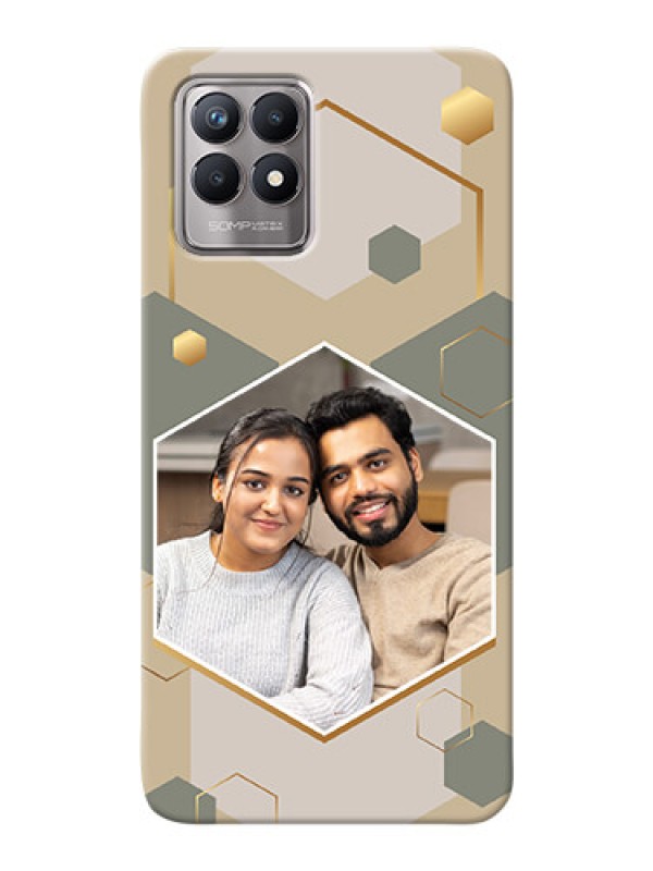 Custom Realme 8I Phone Back Covers: Stylish Hexagon Pattern Design