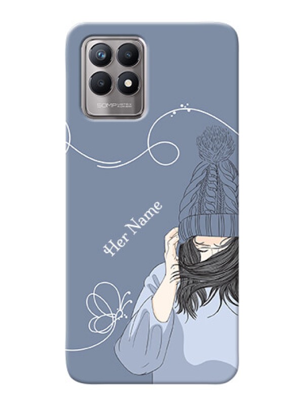 Custom Realme 8I Custom Mobile Case with Girl in winter outfit Design