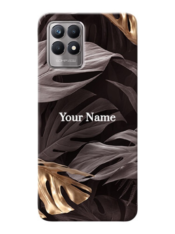 Custom Realme 8I Mobile Back Covers: Wild Leaves digital paint Design