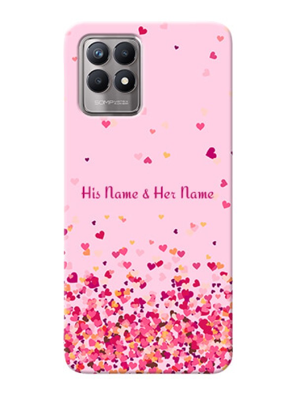 Custom Realme 8I Phone Back Covers: Floating Hearts Design