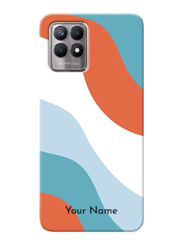 Custom Realme 8I Mobile Back Covers: coloured Waves Design