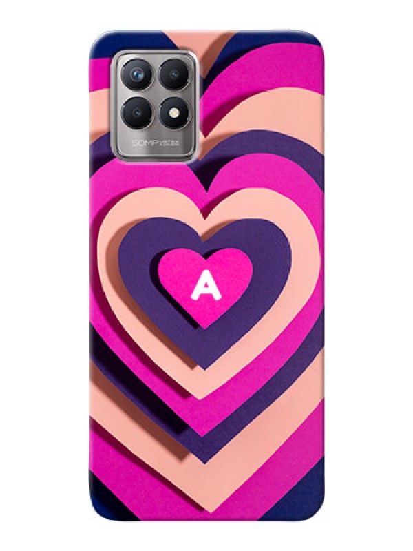 Custom Realme 8I Custom Mobile Case with Cute Heart Pattern Design