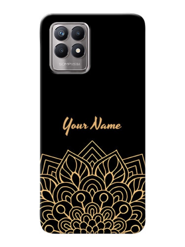 Custom Realme 8I Back Covers: Golden mandala Design
