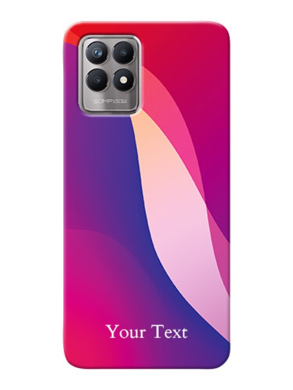 Custom Realme 8I Mobile Back Covers: Digital abstract Overlap Design