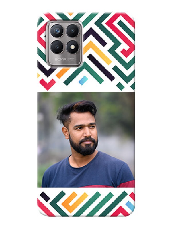 Custom Realme 8I Custom Mobile Case with Colorful Maze Pattern Design