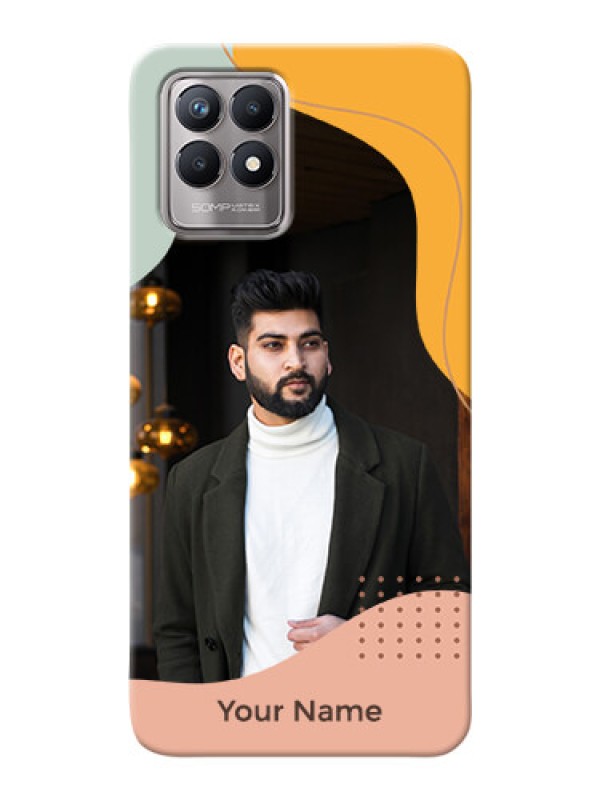 Custom Realme 8I Custom Phone Cases: Tri-coloured overlay design