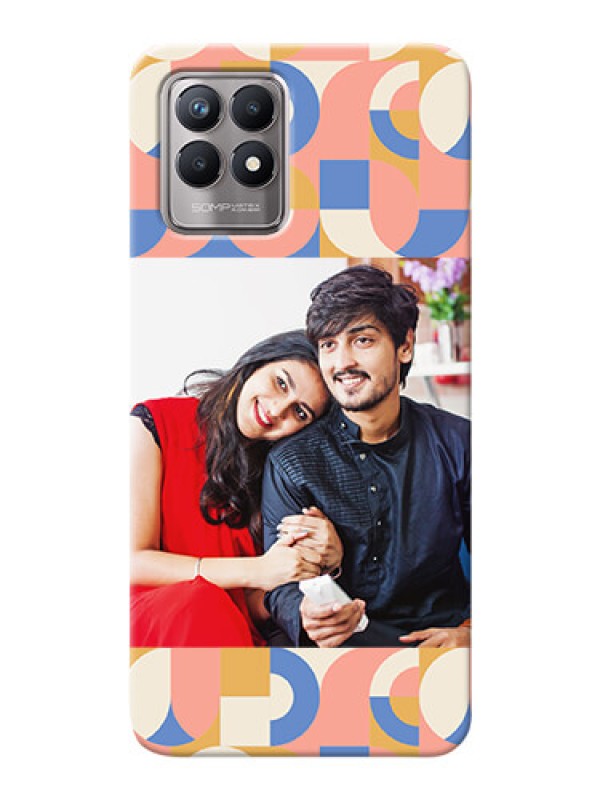 Custom Realme 8I Custom Phone Covers: Semi-circle Maze Pattern Design