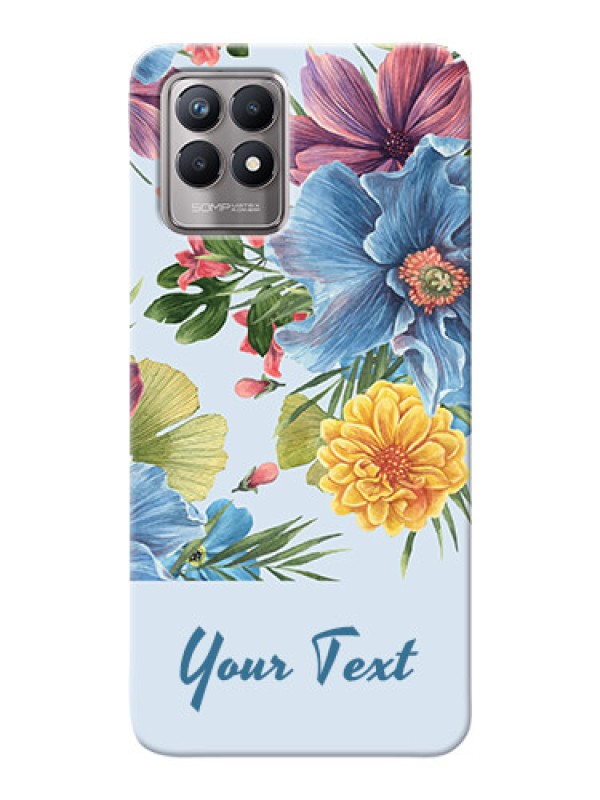 Custom Realme 8I Custom Phone Cases: Stunning Watercolored Flowers Painting Design