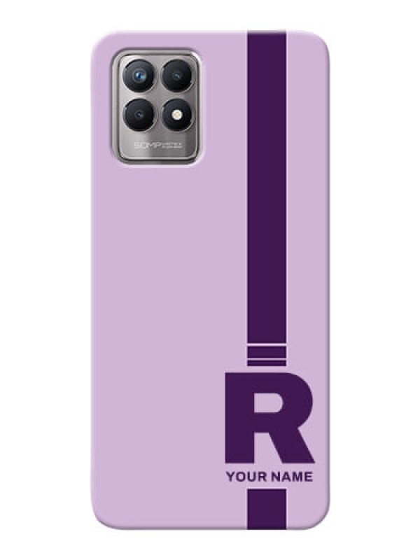 Custom Realme 8I Custom Phone Covers: Simple dual tone stripe with name Design