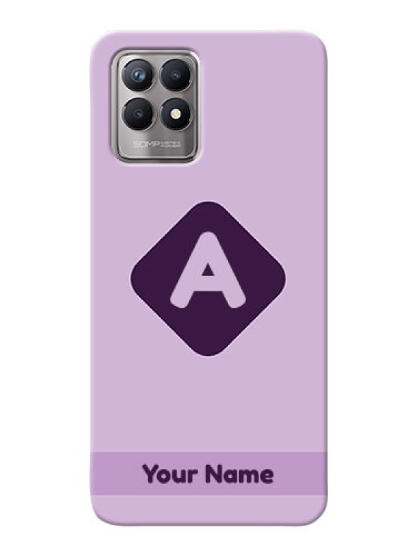 Custom Realme 8I Custom Mobile Case with Custom Letter in curved badge Design
