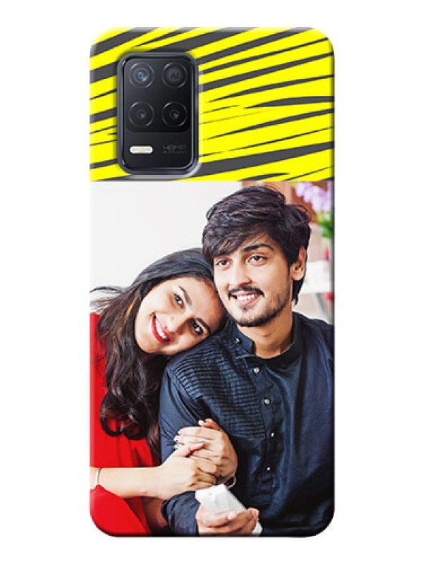 Custom Realme 8s 5G Personalised mobile covers: Yellow Abstract Design