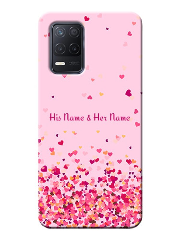 Custom Realme 8S 5G Phone Back Covers: Floating Hearts Design