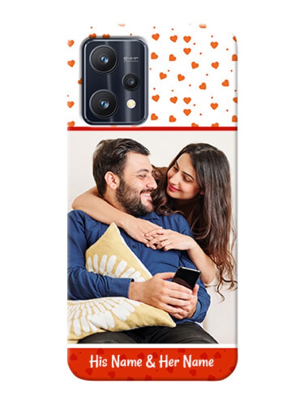 Custom Realme 9 4G Phone Back Covers: Orange Love Symbol Design