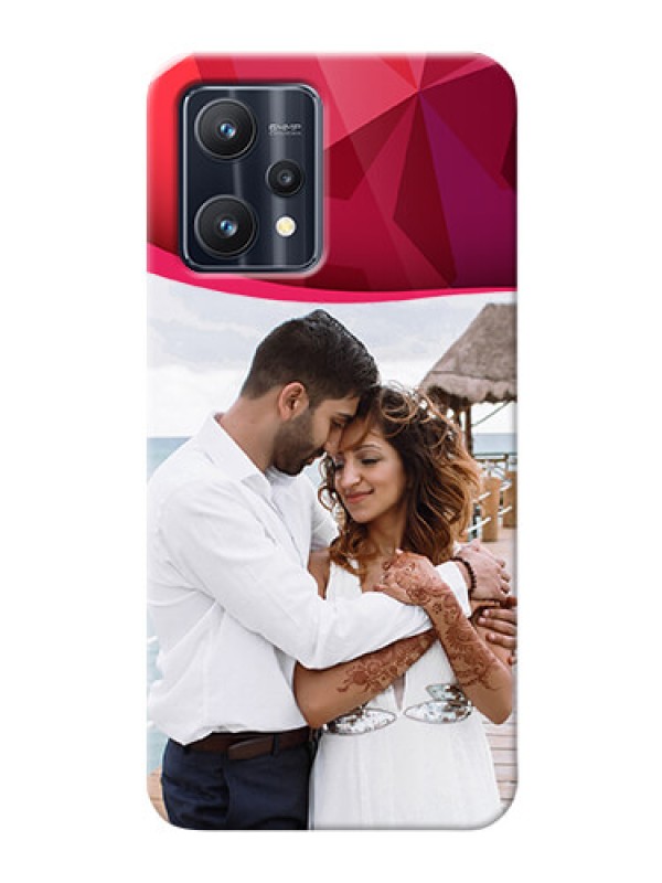 Custom Realme 9 4G custom mobile back covers: Red Abstract Design