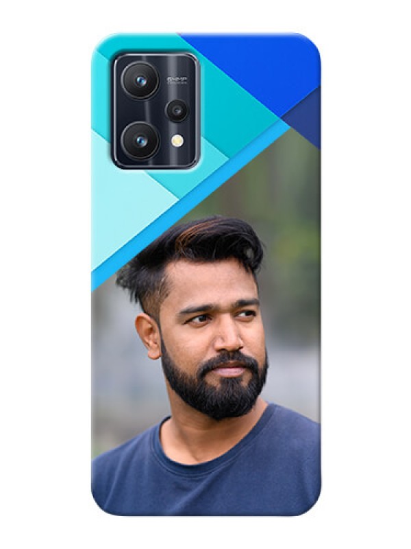 Custom Realme 9 4G Phone Cases Online: Blue Abstract Cover Design