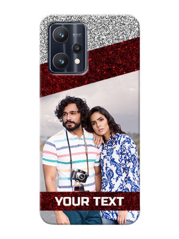 Custom Realme 9 4G Mobile Cases: Image Holder with Glitter Strip Design