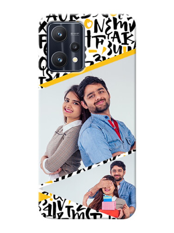 Custom Realme 9 4G Phone Back Covers: Letters Pattern Design