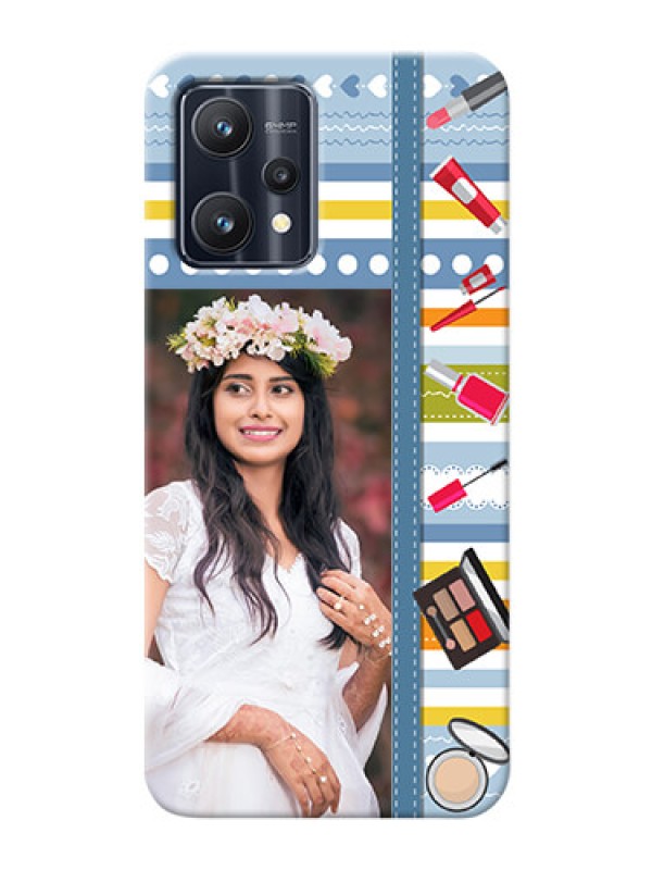 Custom Realme 9 4G Personalized Mobile Cases: Makeup Icons Design