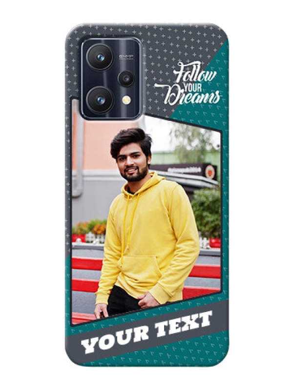 Custom Realme 9 4G Back Covers: Background Pattern Design with Quote
