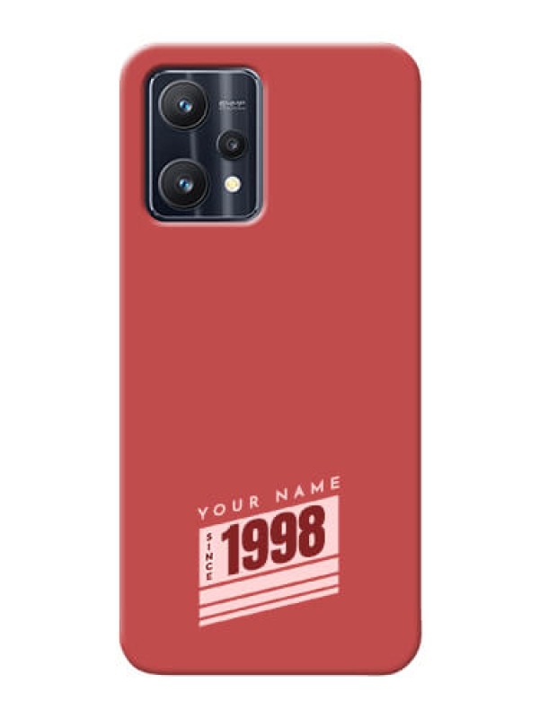 Custom Realme 9 4G Phone Back Covers: Red custom year of birth Design