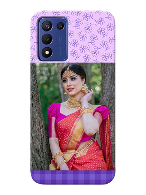 Custom Realme 9 5G Speed Edition Mobile Cases: Purple Floral Design
