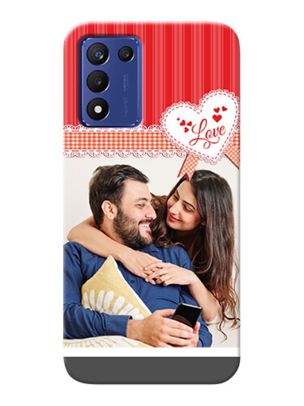 Custom Realme 9 5G Speed Edition phone cases online: Red Love Pattern Design
