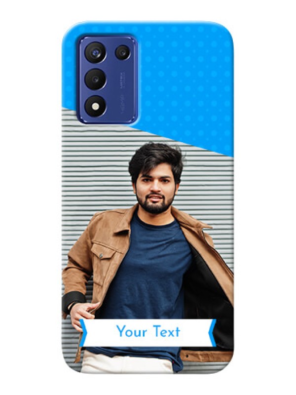 Custom Realme 9 5G Speed Edition Personalized Mobile Covers: Simple Blue Color Dotted Design