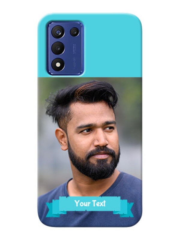 Custom Realme 9 5G Speed Edition Personalized Mobile Covers: Simple Blue Color Design