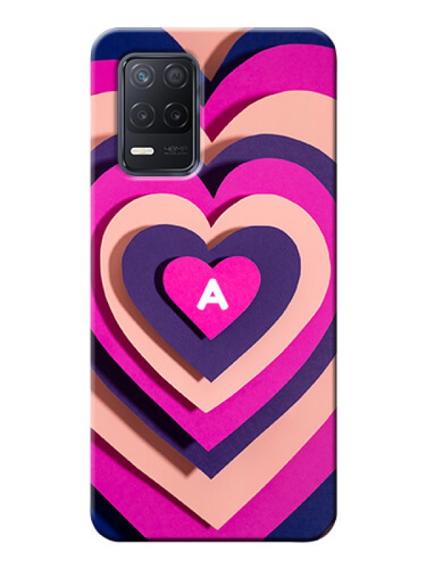 Custom Realme 9 5G Custom Mobile Case with Cute Heart Pattern Design