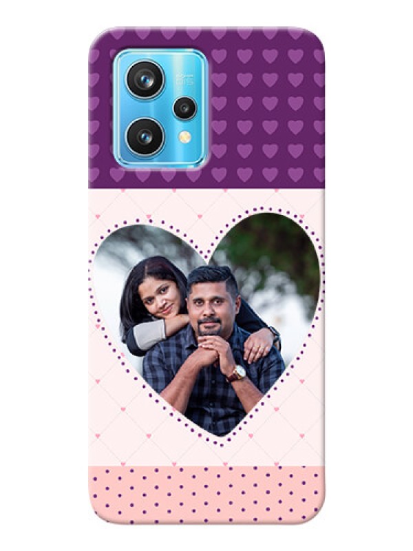 Custom Realme 9 Pro 5G Mobile Back Covers: Violet Love Dots Design