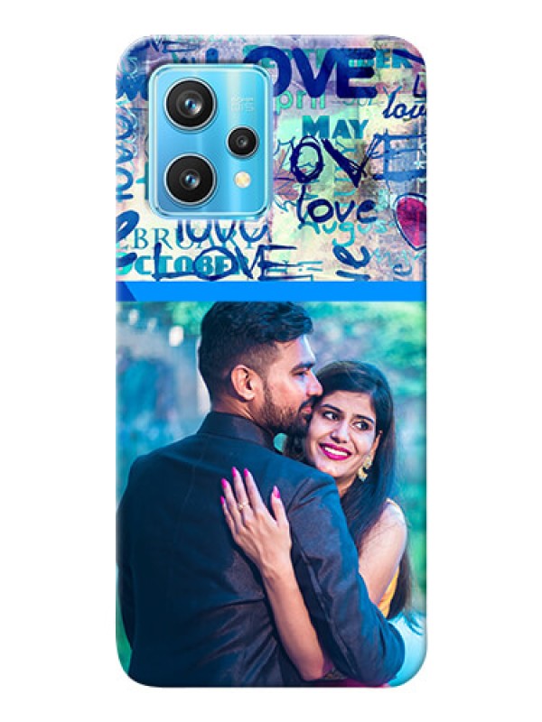 Custom Realme 9 Pro 5G Mobile Covers Online: Colorful Love Design