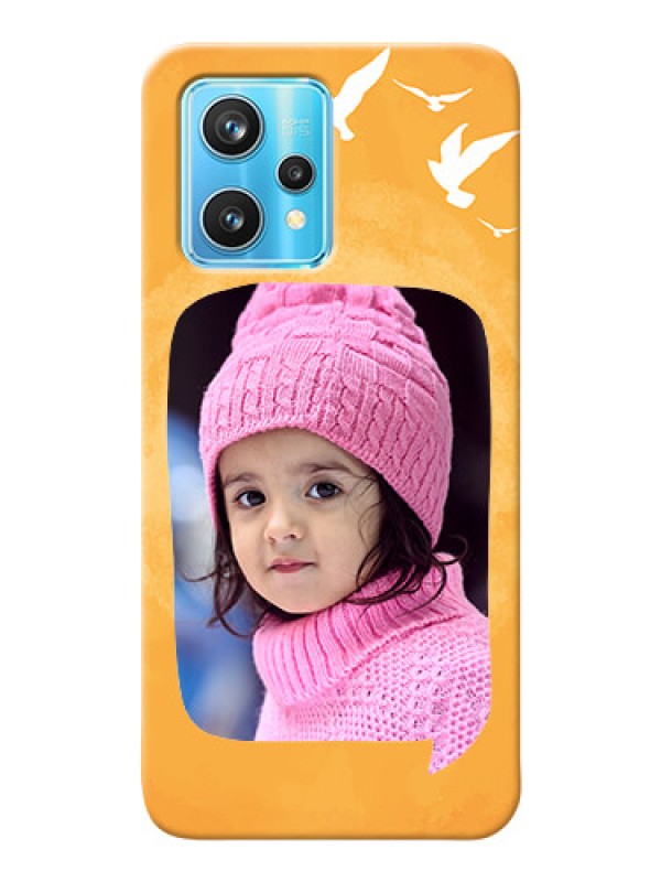 Custom Realme 9 Pro 5G Phone Covers: Water Color Design with Bird Icons