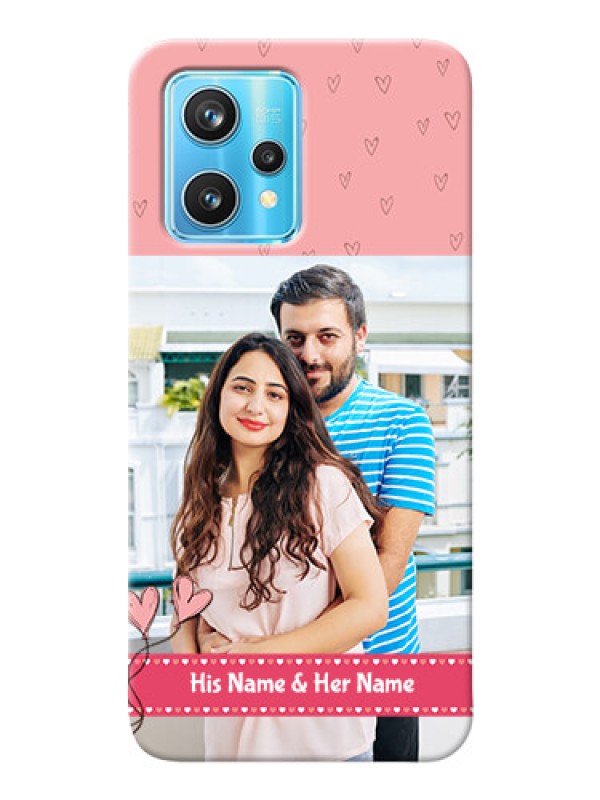 Custom Realme 9 Pro 5G phone back covers: Love Design Peach Color